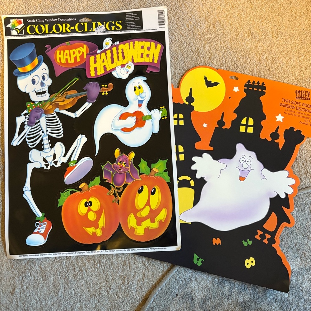 Vintage Halloween Decor with Die Cut + Window Clings!